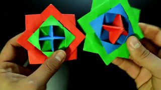 Origami: Brinquedo que Gira / Beyblade / Pião - Instruções em Português PT-BR