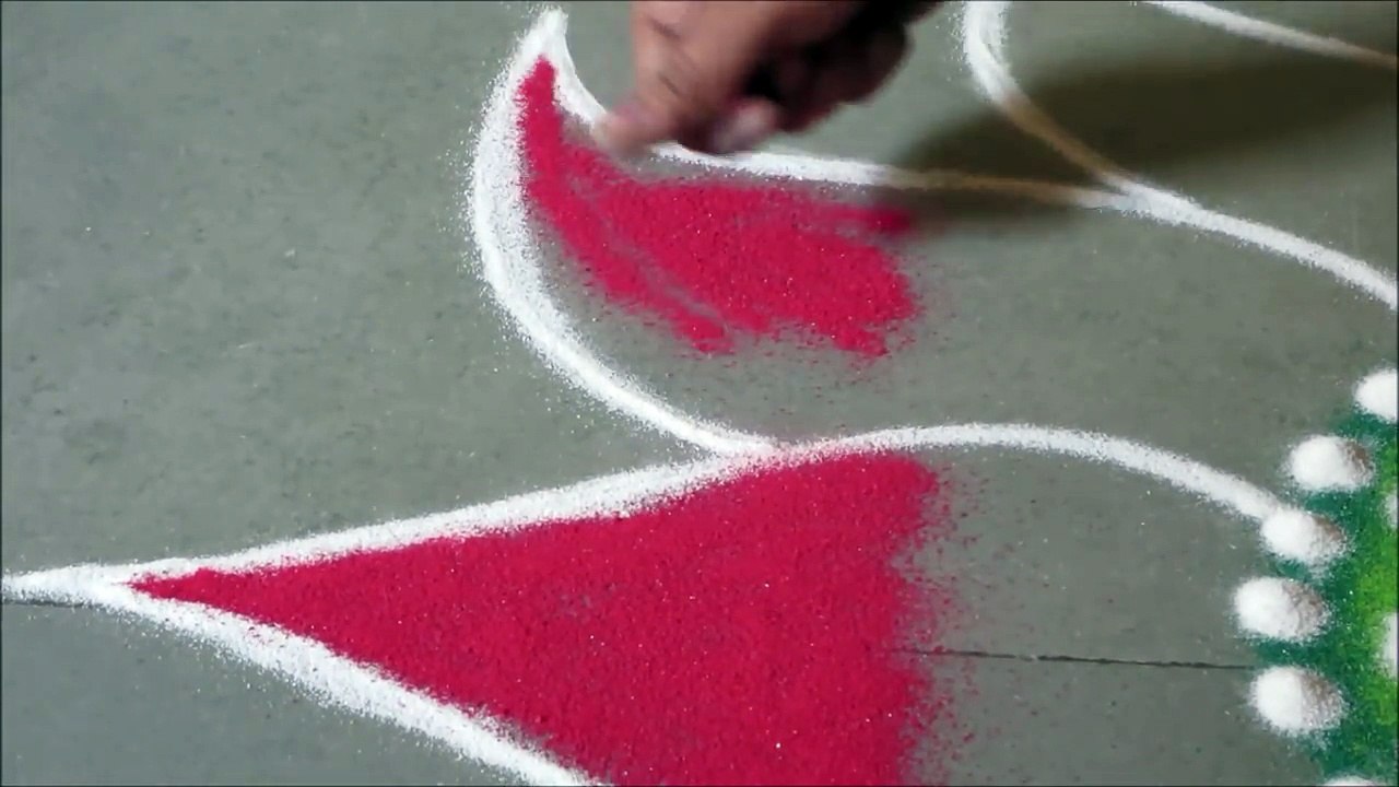 Lotus Flower Rangoli Design