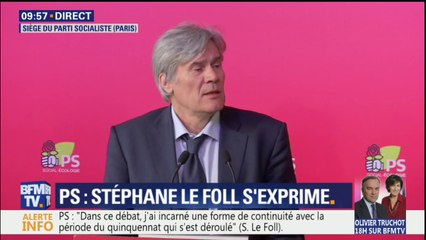 "Olivier Faure a la responsabilité d’être le prochain premier secrétaire du PS", déclare Le Foll (BFMTV)