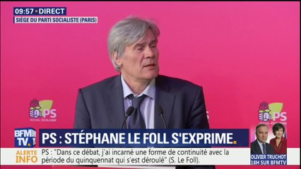 "Olivier Faure a la responsabilité d’être le prochain premier secrétaire du PS", déclare Le Foll