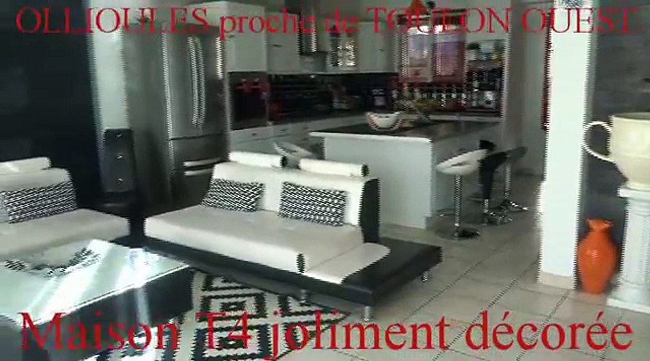 vente jolie maison T4 a Ollioules 94 m2 en bon etat sur parcelle de 140 m2