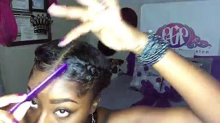 How to do a Half/Up Half Down|Bun Style| HerGivenHair Review