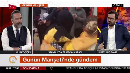 Topçular'da tramvay yoldan çıktı