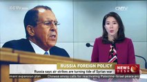 Russia says air strikes are turning tide of Syrian war
