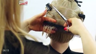 Cienowanie krótkich włosów ★★★★★ Asymmetric bob haircut FryzjerRoku.TV