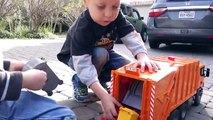 Garbage Truck Videos for Children - Toy Bruder and Tonka Garbage Trucks