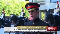 UK's Cavalry Mounted Regiment make preparations for President Xi's visit