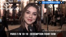 Paris Fashion Week Fall/Winter 2018-19 Redemption Front Row | FashionTV | FTV