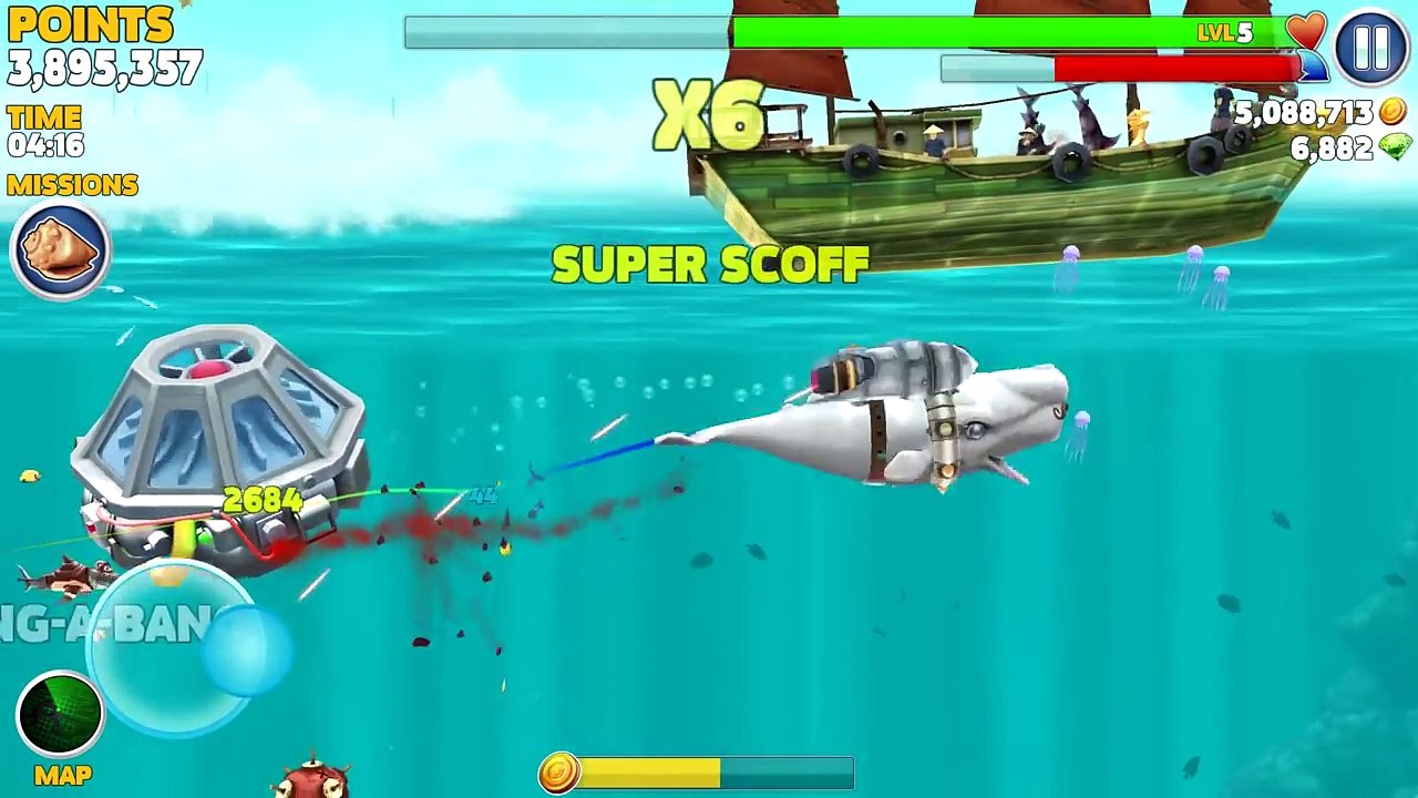 Hungry Shark Evolution - Moby Dick vs Electro Shark