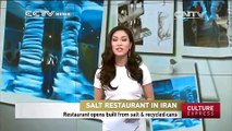 Restaurant built from salt & recycled cans opens in Iran