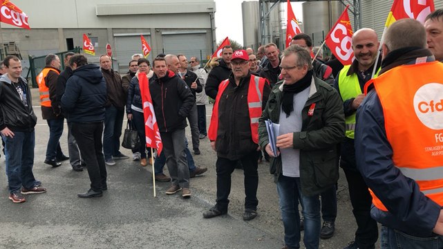 Débrayage des employés de Bel à Sablé-sur-Sarthe