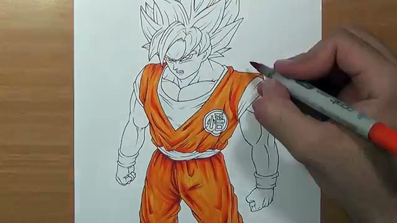 Drawing Goku Super Saiyan Blue Full Body Video Dailymotion