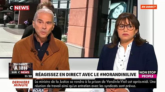 Extrait de Morandini Live sur CNews et Non Stop People sur l'affaire du testament de Johnny Hallyday
