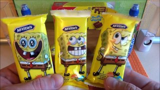 SpongeBob Surprise Eggs Toys & Biscuits Cookie Unboxing Huevos Sorpresa