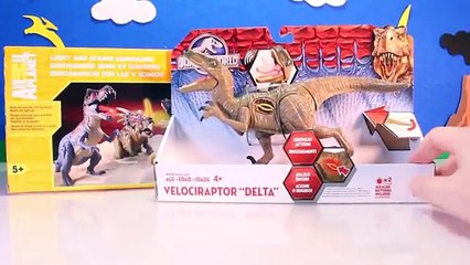 VELOCIRAPTOR DINOSAUR TOYS Hunt Zebra, Jurassic Worlds Delta + Animal Planet Dino Toy Review