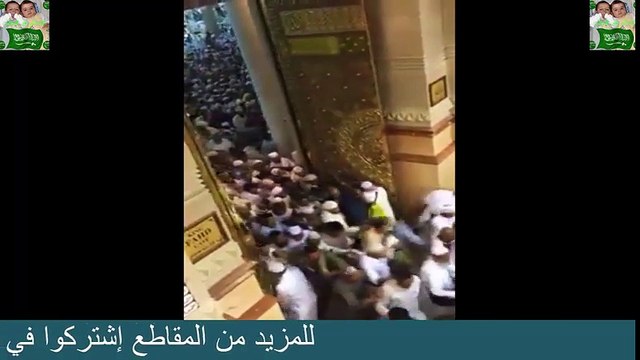 أول أيام عيد الفطر وقت صلاة الفجرشاهد كيف تدافع المصلين حباً لرسول الله صلى الله عليه و سلم الاسلام
