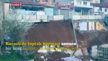 Toprak kaydı, park halindeki araç inşaata yuvarlandı