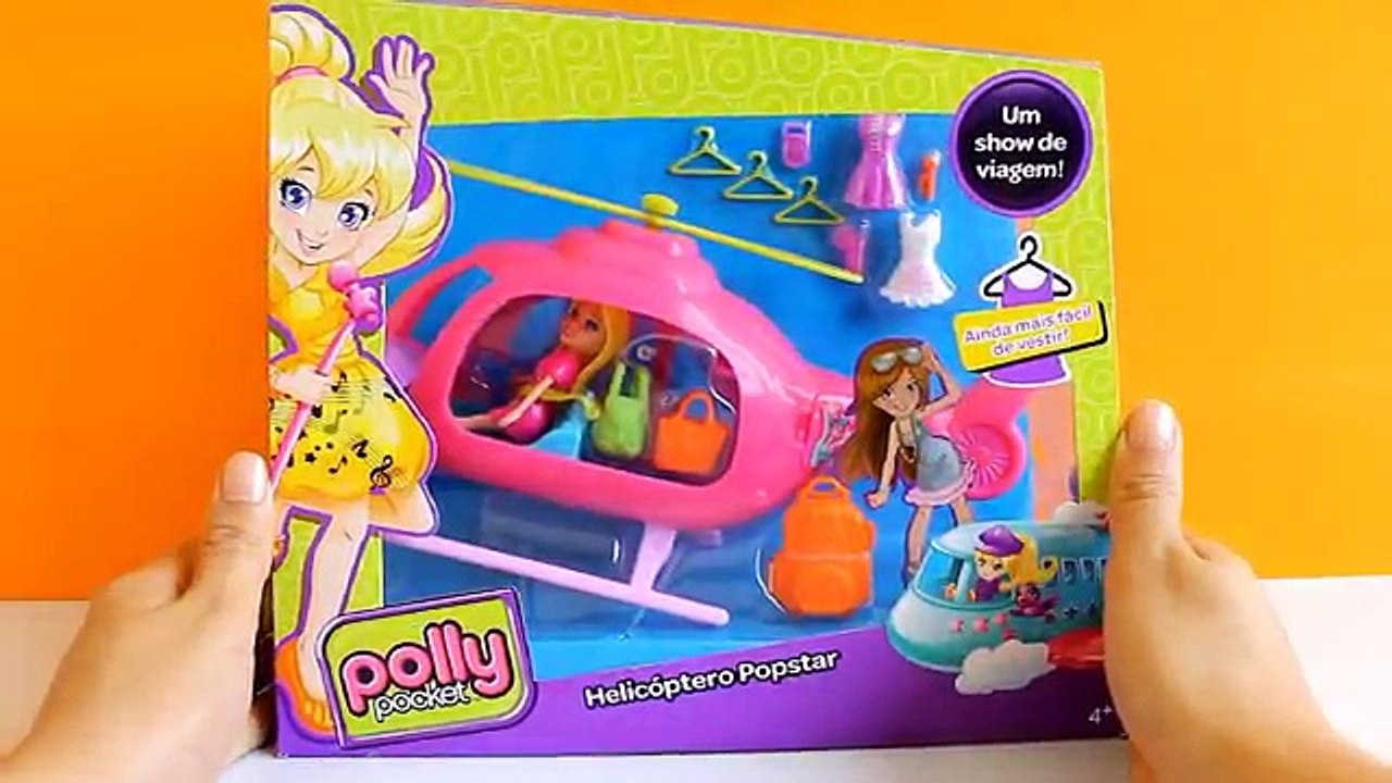 Conhecendo o Helicóptero da Polly Pocket com Pig George e Peppa Pig - Em Portugues Clube Kids