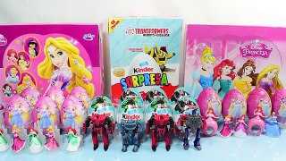 Huevos Kinder Sorpresa de TRANSFORMERS y DISNEY PRINCESAS |JuguetesYSorpresas