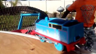 Backyard Racing with Thomas and Friends (Flynn,Glynn,Caitlin,Hiro,Salty)