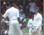 One of the Famous Fight in Cricket History between Curtly Ambrose and Steve waugh Trinidad 1995 3rd test