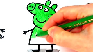 LEARN COLORS Peppa Pig Coloring Pages - Video For Kids