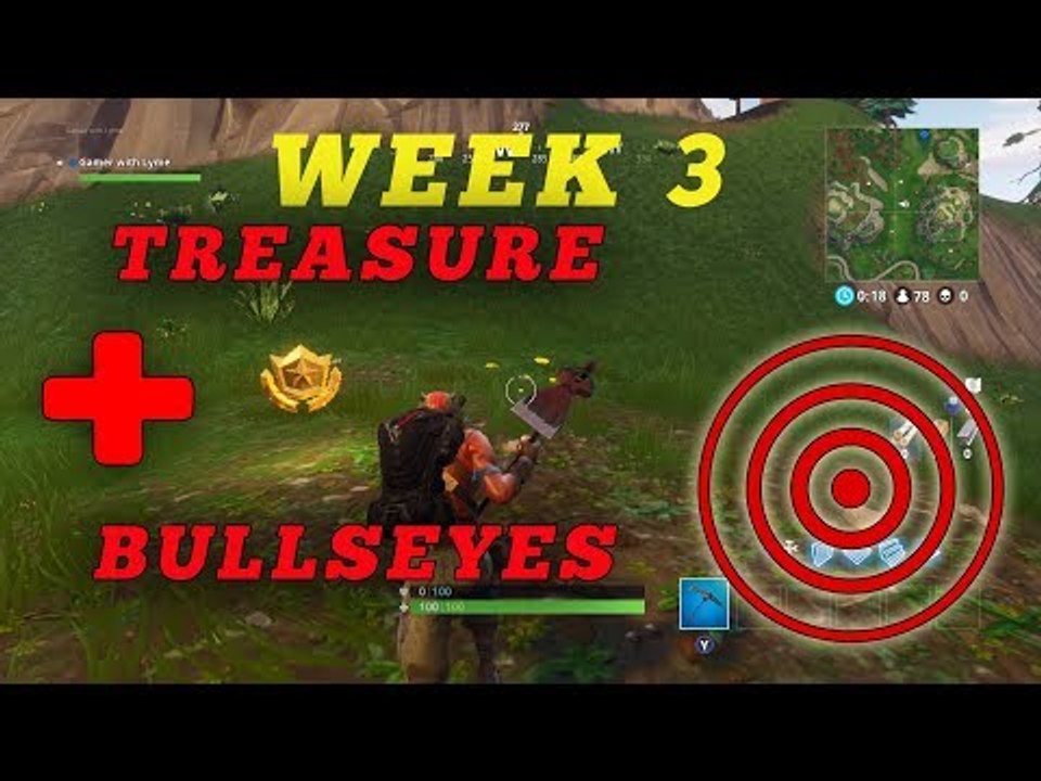 Fortnite Season 3 Week 3 Bullseyes Landings | Snobby Shores Treasure Location