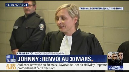 Non Stop 15h-18h, BFM, déclaration de  Carine Piccio avocate de David Hallyday, jeu15mars2018