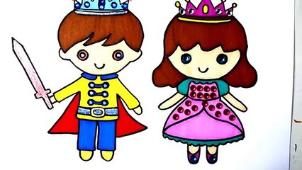 How to Draw Little King and Queen Coloring Pages l Drawing Videos for kids  l Disney Brilliant - video Dailymotion
