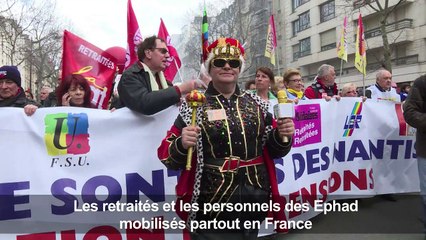 Retraités et Ehpad: manifestations à Marseille et Parisuiuiuiiii