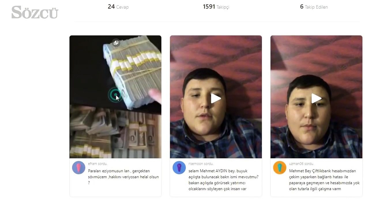 Çiftlik Bank'ın CEO'su binlerce kişiden topladığı paraları yayınladı