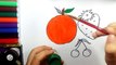Đồ chơi trẻ em: vẽ và tô màu trái cây- bé học vẽ và tô màu/ Ami Channel