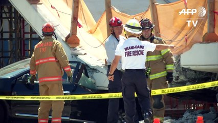 Un pont piétonnier s'effondre et fait plusieurs morts à Miami