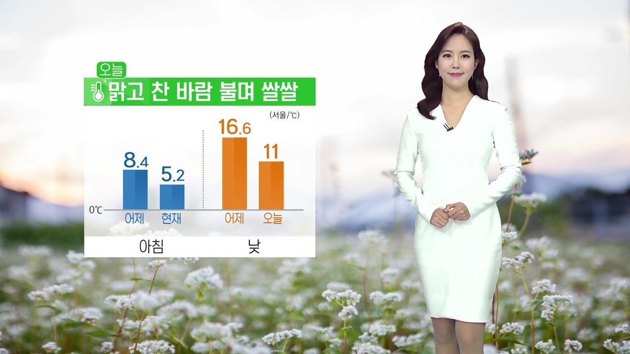 [날씨] 오늘 찬 바람 불며 쌀쌀, 주말 낮부터 포근 / YTN