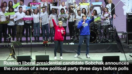 Russian candidate Sobchak creates new party days before election