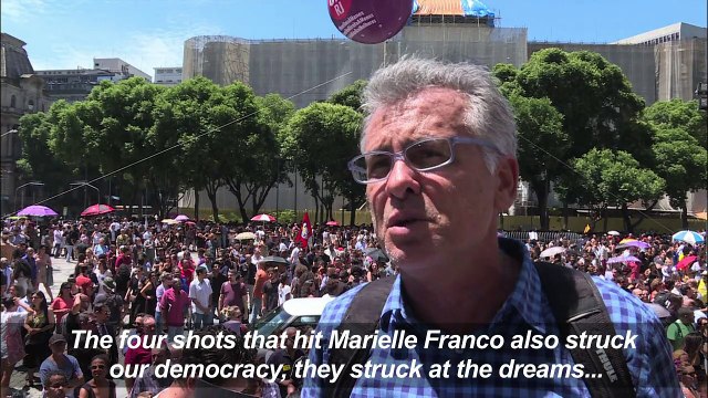 Crowd protests brazen murder of Rio councillor, rights activist