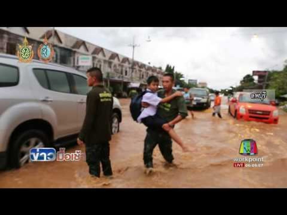 ฝนตกหนักทำน้ำป่าไหลเข้าท่วมบ้านเรือนเสียหาย l ข่าวมื้อเช้า l 29 ส.ค.59