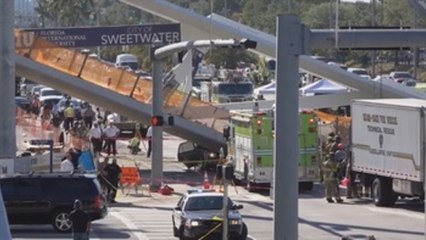 Confirman cuatro muertos en el puente derrumbado en Miami