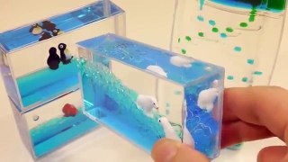 DIY How To Make Aquarium Toys Snow Slime Learn Colors Numbers Counting Slime Surprise Egg