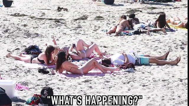 Sitting on People's Beach Towels Beach Prank 2018