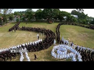 รวมหัวใจคนพนากว่า 4,000 คน แปรอักษร เป็นเลข 9 l ข่าวมื้อเช้า l 4 ธ.ค. 59