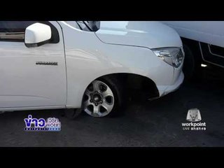 สาวโพสต์คลิป ล่าสิบล้อเบียดปิกอัพชนสะพานหวิดดับ | ข่าวเวิร์คพอยท์ | 28 พ.ย. 59