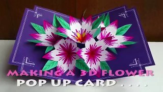 Making A 3d Flower Pop UP Card - Easy And Simple Steps |