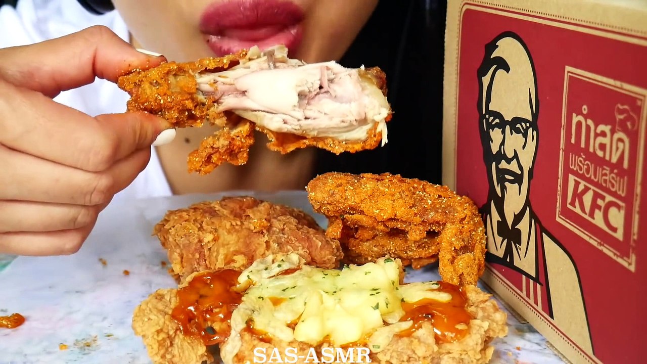 ASMR KFC Thailand (Crunchy FRIED Chicken EATING...