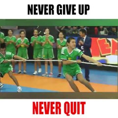 Never give up, keep on trying!