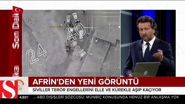 Afrin�den yeni görüntüler geldi... Teröristler kaçacak delik arıyor