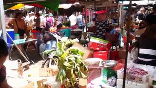 Asian Street Food Market In My Village, A Day Before Khmer New Year Local Market