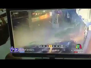 นาทีเก๋งหลุดโค้งพุ่งเข้าชนบ้านอย่างแรงl ข่าวเวิร์คพอยท์ (เช้า) l 31 ม.ค.60