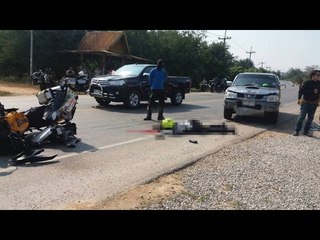 สลด!บิ๊กไบค์กลับจากดอยเสมอดาว ชนกระบะช่วงโค้งหักศอก ดับคาที่