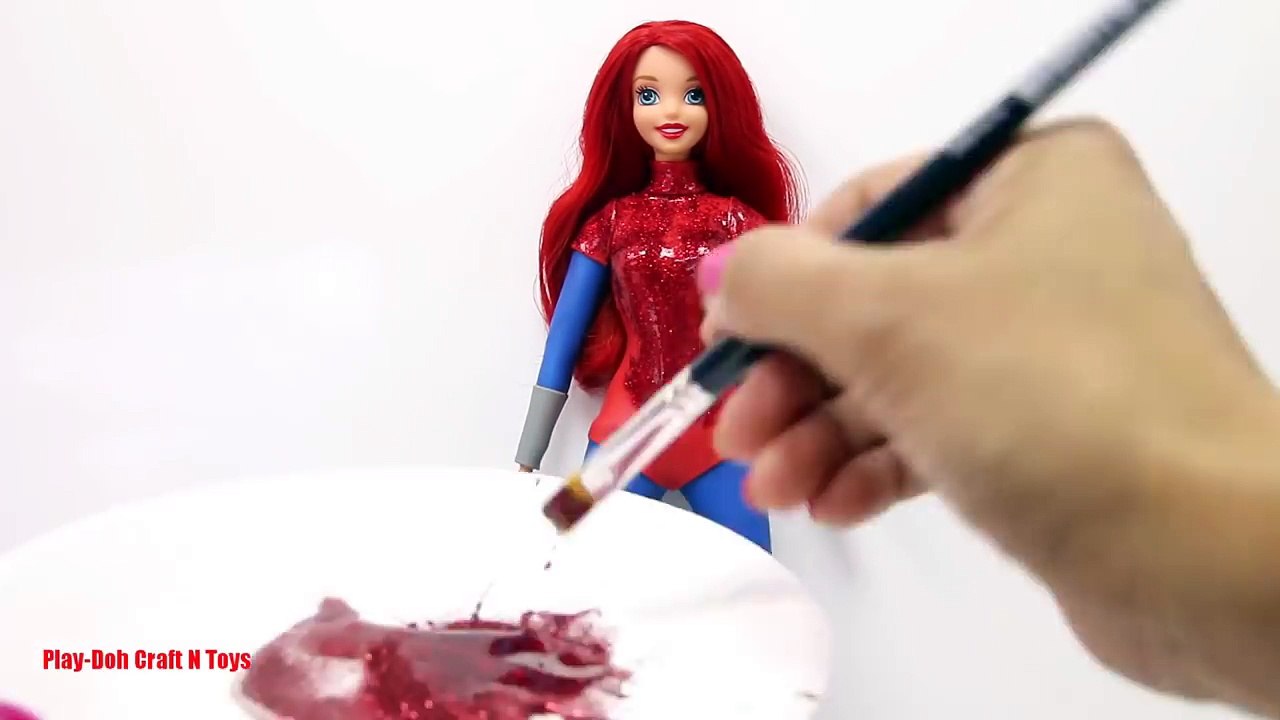 Play Doh Disney Princess Ariel Belle Aurora Super-Girl Spider-Girl Wonder Woman Costumes